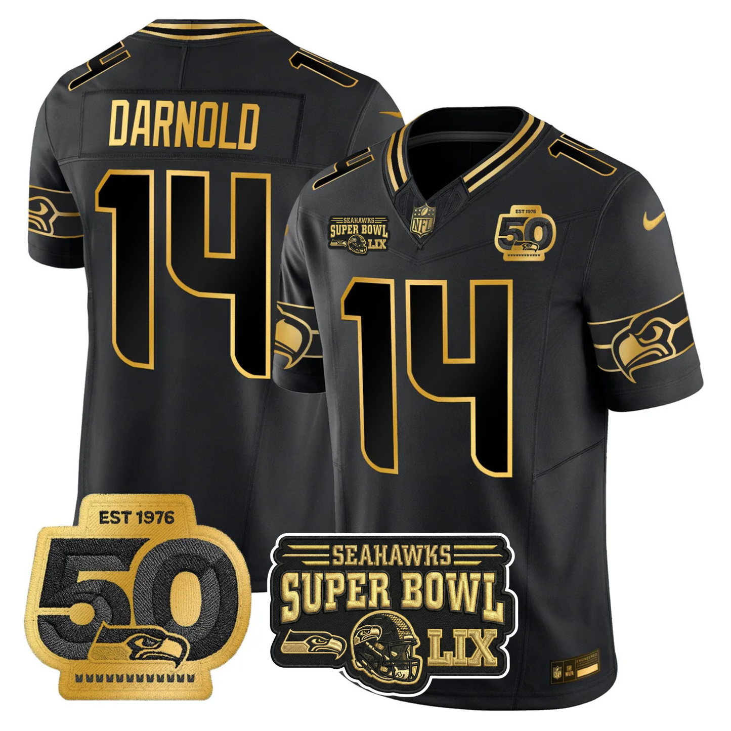 SEA 2025 Vapor Limited Jersey V5- NFC Champions Limited Patch - All Stitched