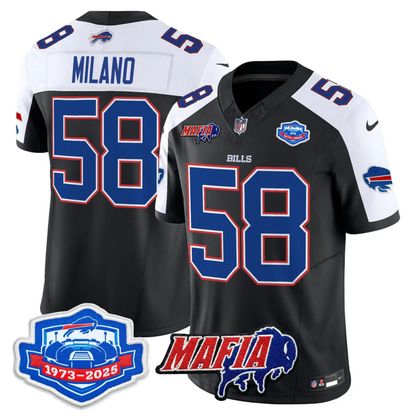 BUF 2025 Bills Mafia & Farewell Season Patch Vapor Limited Jersey - All Stitched