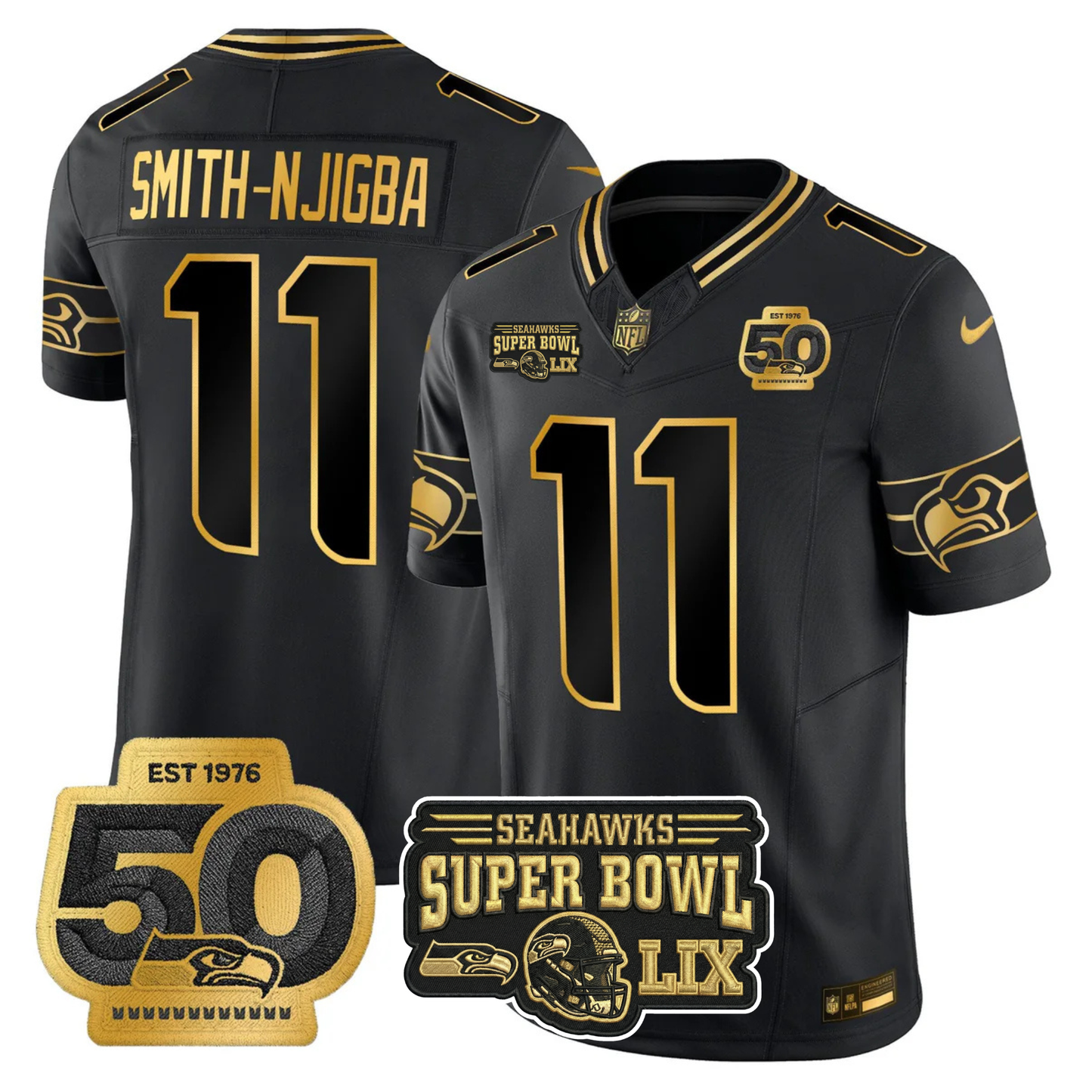 SEA 2025 Vapor Limited Jersey V5- NFC Champions Limited Patch - All Stitched