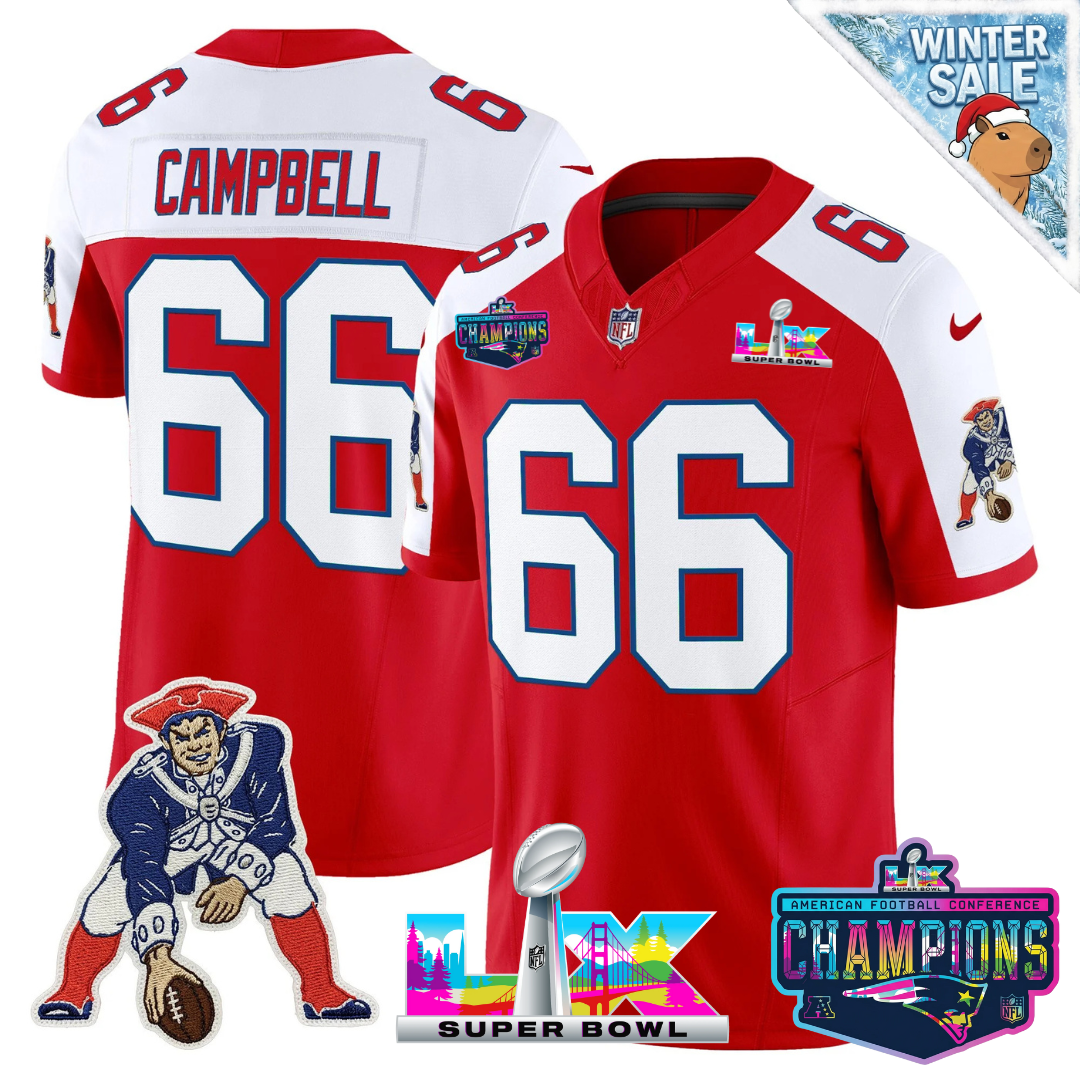 NE 2025 Vapor Jersey - AFC Champions Limited Patch - All Stitched