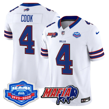 BUF 2025 Bills Mafia & Farewell Season Patch Vapor Limited Jersey - All Stitched