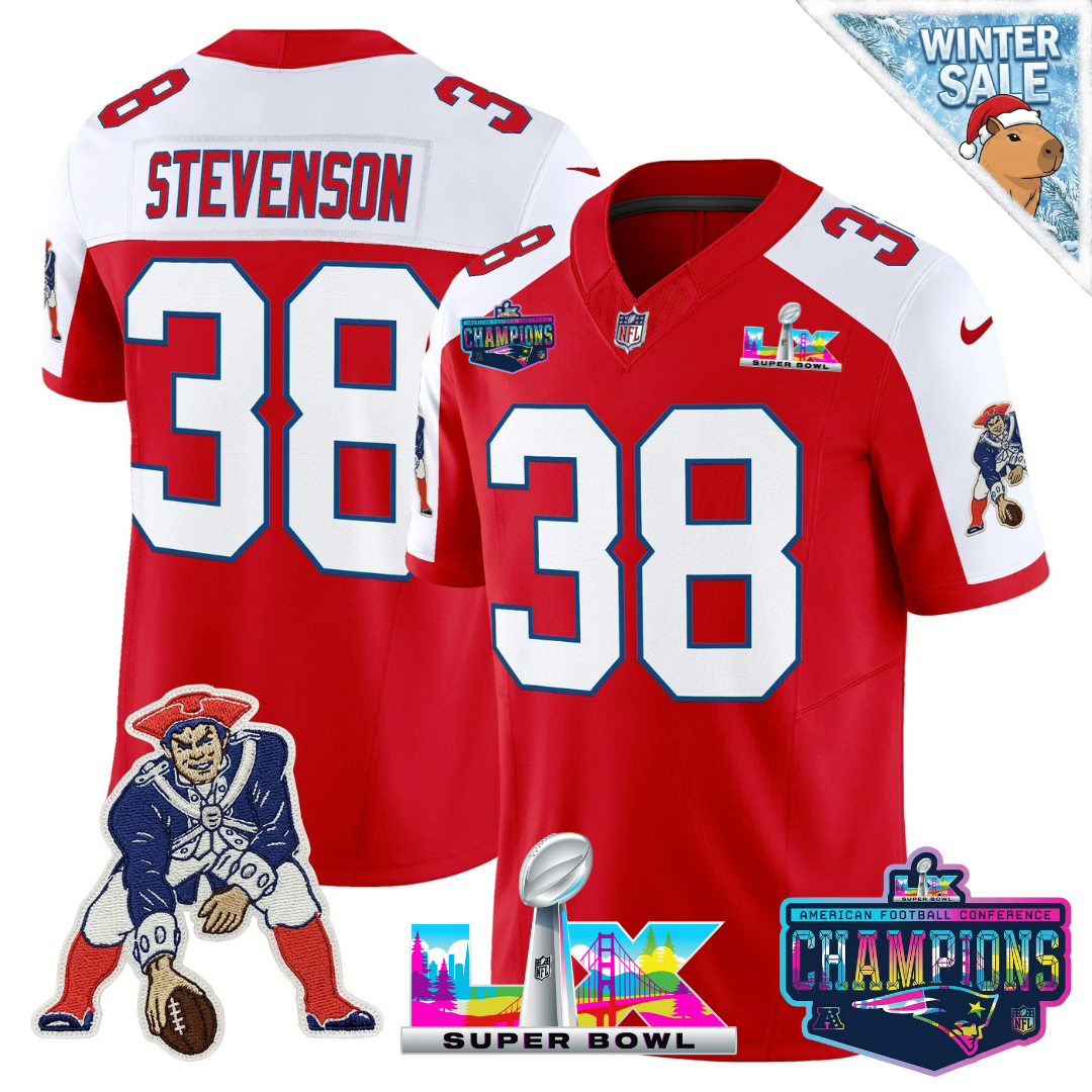 Women's NE 2025 Vapor Jersey - AFC Champions Limited Patch - All Stitched