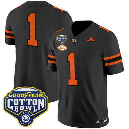 MIA 2025 Goodyear Cotton Bowl Patch Vapor Limited Jersey - All Stitched