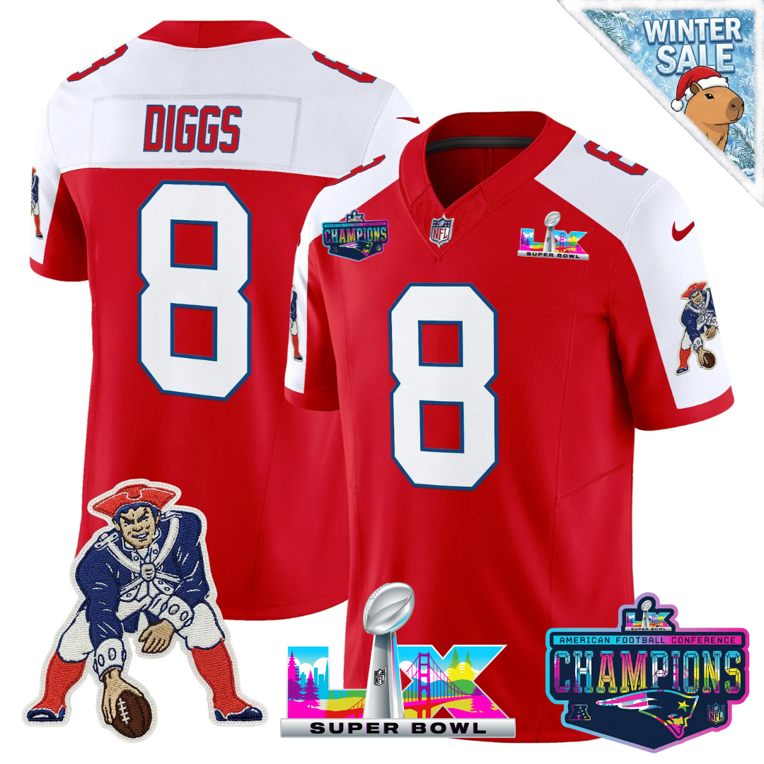 Women's NE 2025 Vapor Jersey - AFC Champions Limited Patch - All Stitched