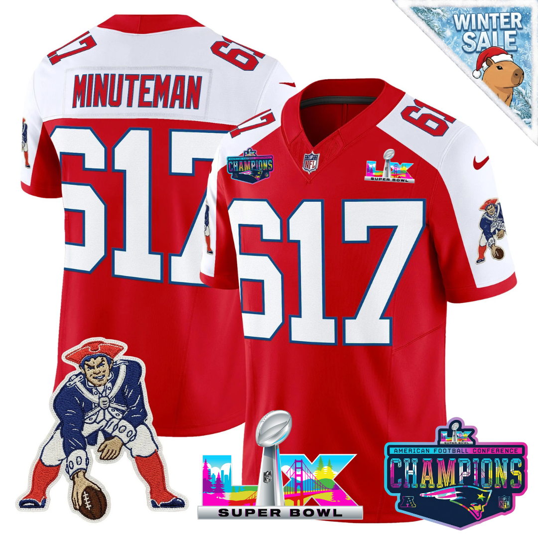 Women's NE 2025 Vapor Jersey - AFC Champions Limited Patch - All Stitched