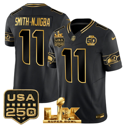 SEA S.Bowl LX Champions Patch Vapor Limited Jersey - All Stitched