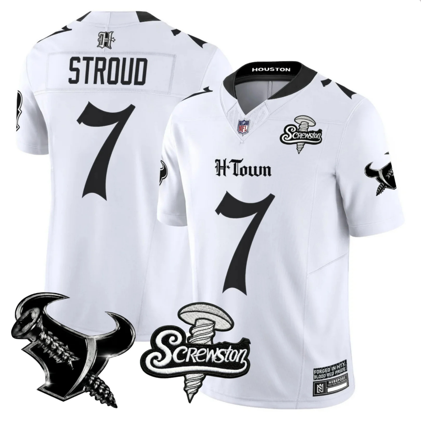 HOU 'Gothic Lone Star Shadows' DJ Screw Edition Vapor Limited Jersey - All Stitched