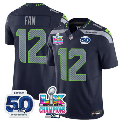 SEA SB LX Game Patch Jersey - All Stitched