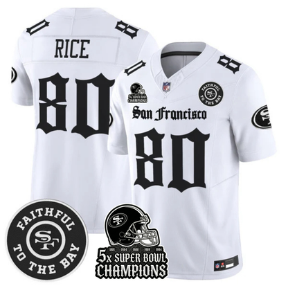 SF 5-Time Champions 'Gothic Edition' Vapor Limited Jersey - All Stitched