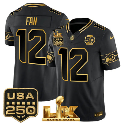 SEA SB LX Game Patch Jersey - All Stitched