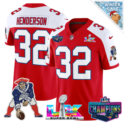 Women's NE 2025 Vapor Jersey - AFC Champions Limited Patch - All Stitched