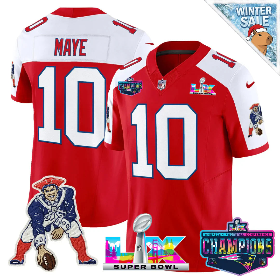 NE 2025 Vapor Jersey - AFC Champions Limited Patch - All Stitched