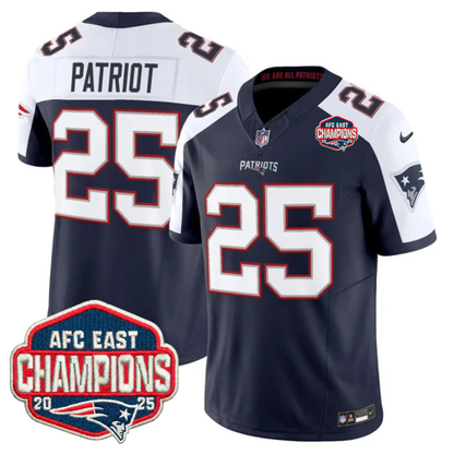 NE AFC East Champions Patch Vapor Limited Jersey - All Stitched