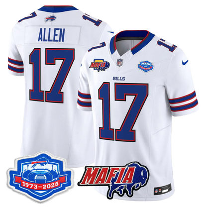 BUF 2025 Bills Mafia & Farewell Season Patch Vapor Limited Jersey - All Stitched