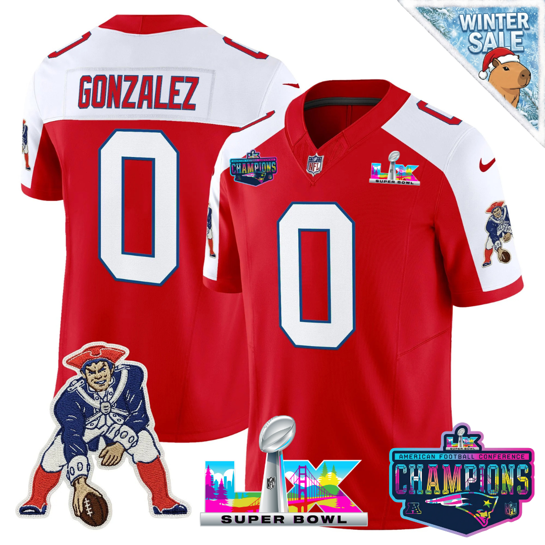 Women's NE 2025 Vapor Jersey - AFC Champions Limited Patch - All Stitched