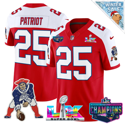 Women's NE 2025 Vapor Jersey - AFC Champions Limited Patch - All Stitched