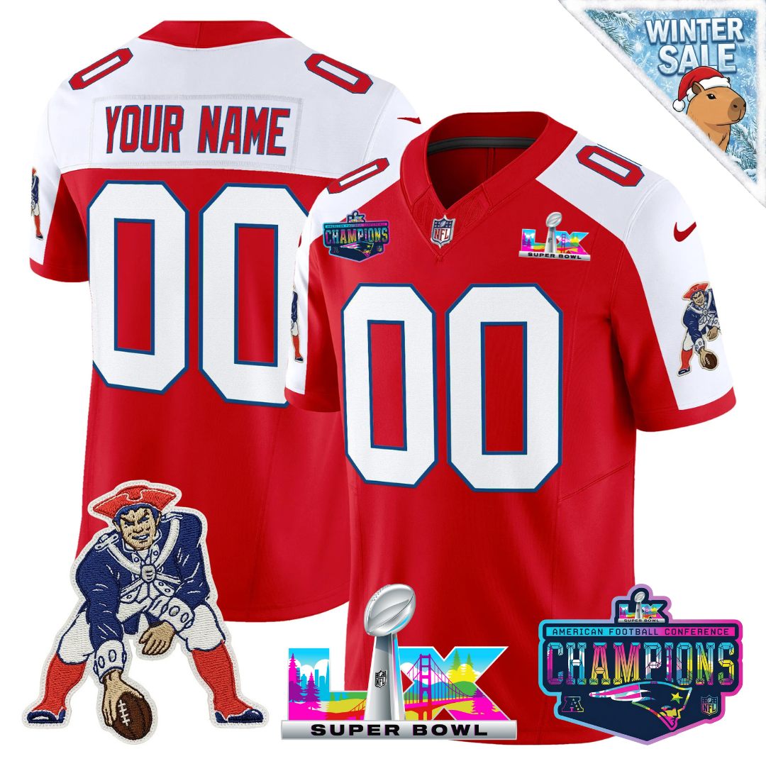 NE 2025 Vapor Jersey - AFC Champions Limited Patch - All Stitched