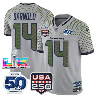 SEA SB LX Game Patch Jersey - All Stitched