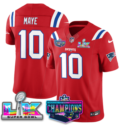 Women's NE 2025 Vapor Jersey - AFC Champions Limited Patch - All Stitched