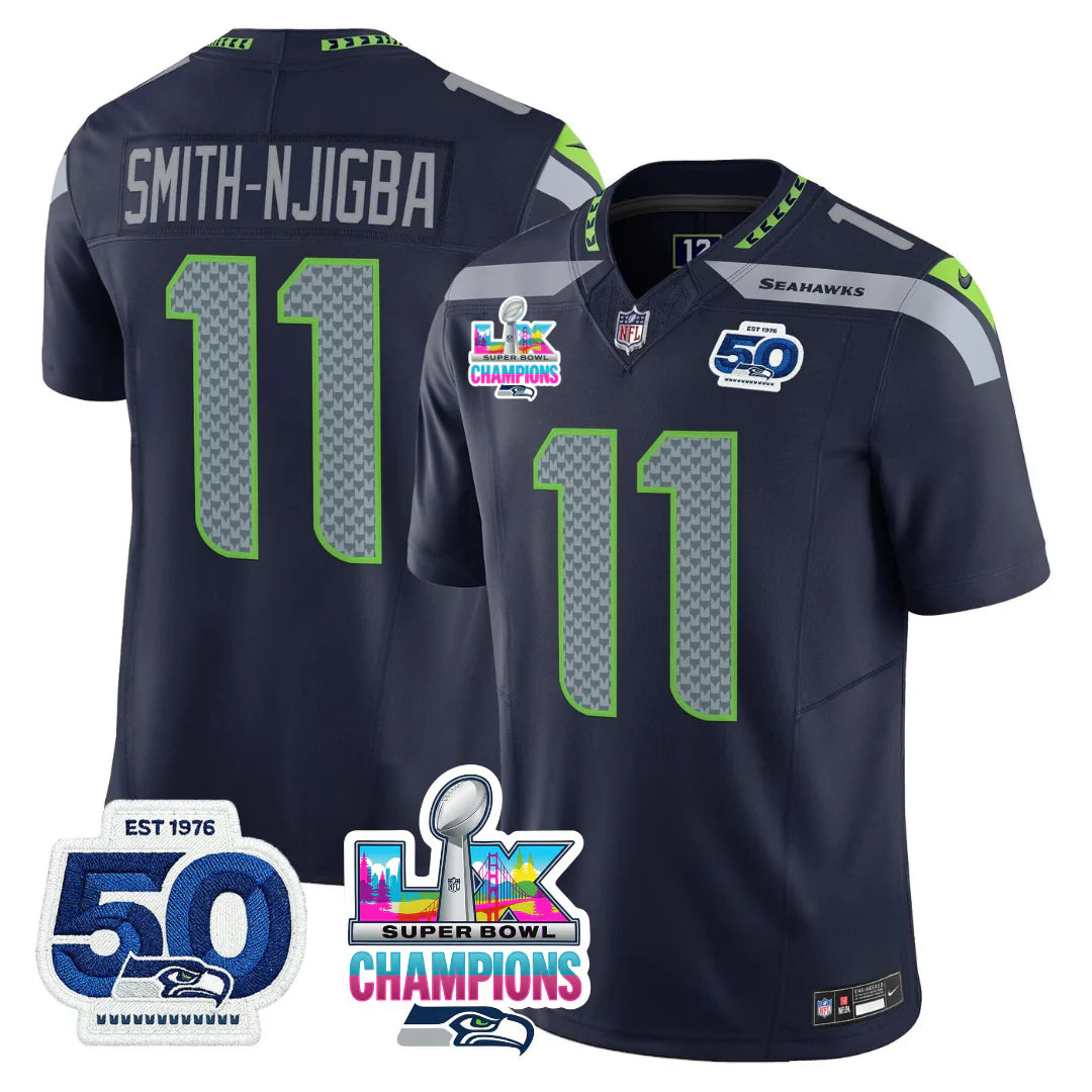 SEA SB LX Game Patch Jersey - All Stitched