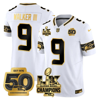 SEA S.Bowl LX Champions Patch Vapor Limited Jersey - All Stitched