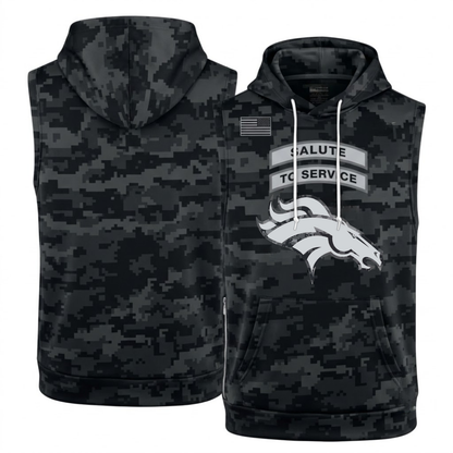 DEN Salute to Service Sleeveless Hoodie Tank Top - Printed