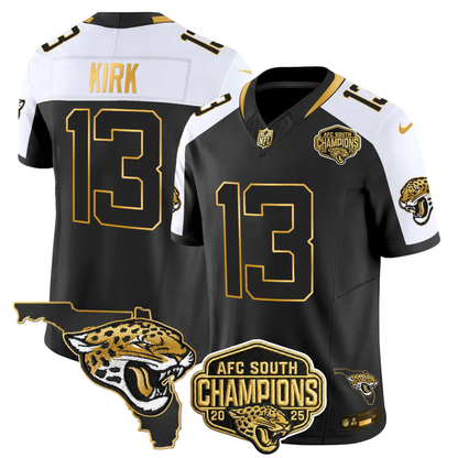 JAX 2025 AFC South Champions Gold Vapor Limited Jersey - All Stitched
