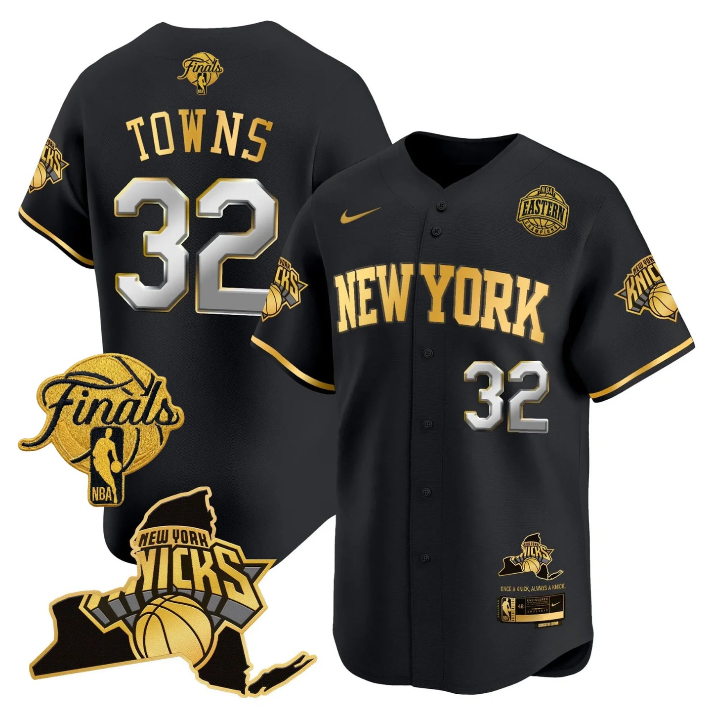 NYK 2026 Finals Vapor Baseball Jersey V2 - All Stitched