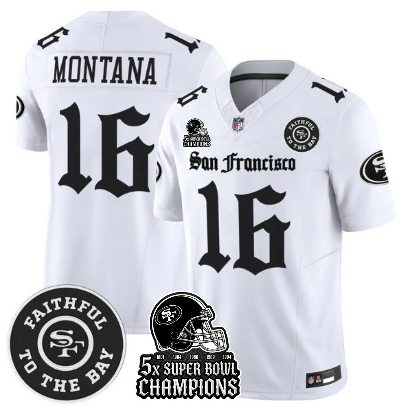 SF 5-Time Champions 'Gothic Edition' Vapor Limited Jersey - All Stitched