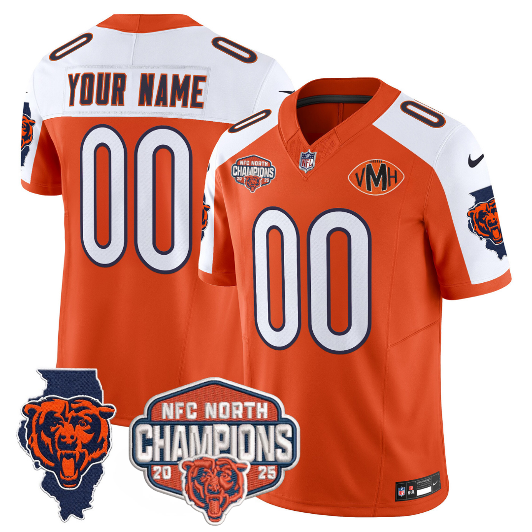 CHI 2025 NFC North Champions Patch Jersey V2 - All Stitched