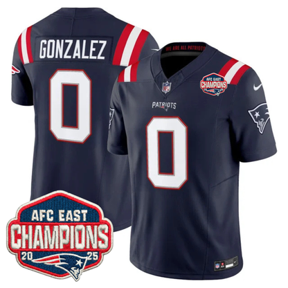 NE AFC East Champions Patch Vapor Limited Jersey - All Stitched