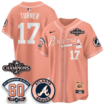 ATL 2026 NL East Champs Peach Edition - Stitched