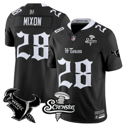 HOU 'Gothic Lone Star Shadows' DJ Screw Edition Vapor Limited Jersey - All Stitched