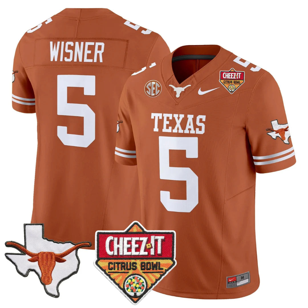 TEX 2025 State Map & Citrus Bowl Patch Vapor Limited Jersey - All Stitched