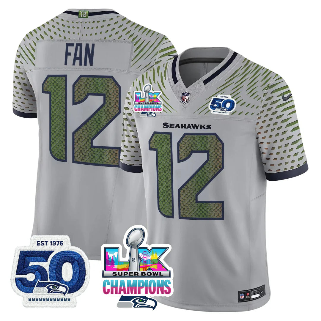 SEA SB LX Game Patch Jersey - All Stitched