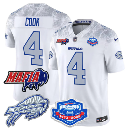 BUF 2025 Bills Mafia & Farewell Season Patch Vapor Limited Jersey - All Stitched