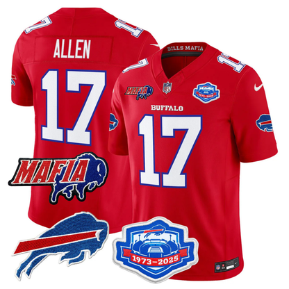 BUF 2025 Bills Mafia & Farewell Season Patch Vapor Limited Jersey - All Stitched