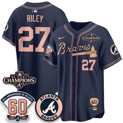 ATL 2026 NL East Champs Peach Edition - Stitched