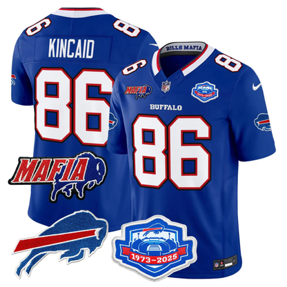 BUF 2025 Bills Mafia & Farewell Season Patch Vapor Limited Jersey - All Stitched