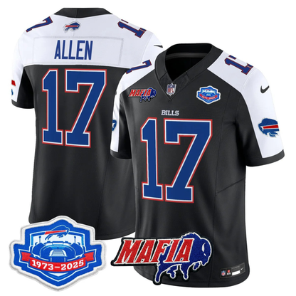 BUF 2025 Bills Mafia & Farewell Season Patch Vapor Limited Jersey - All Stitched