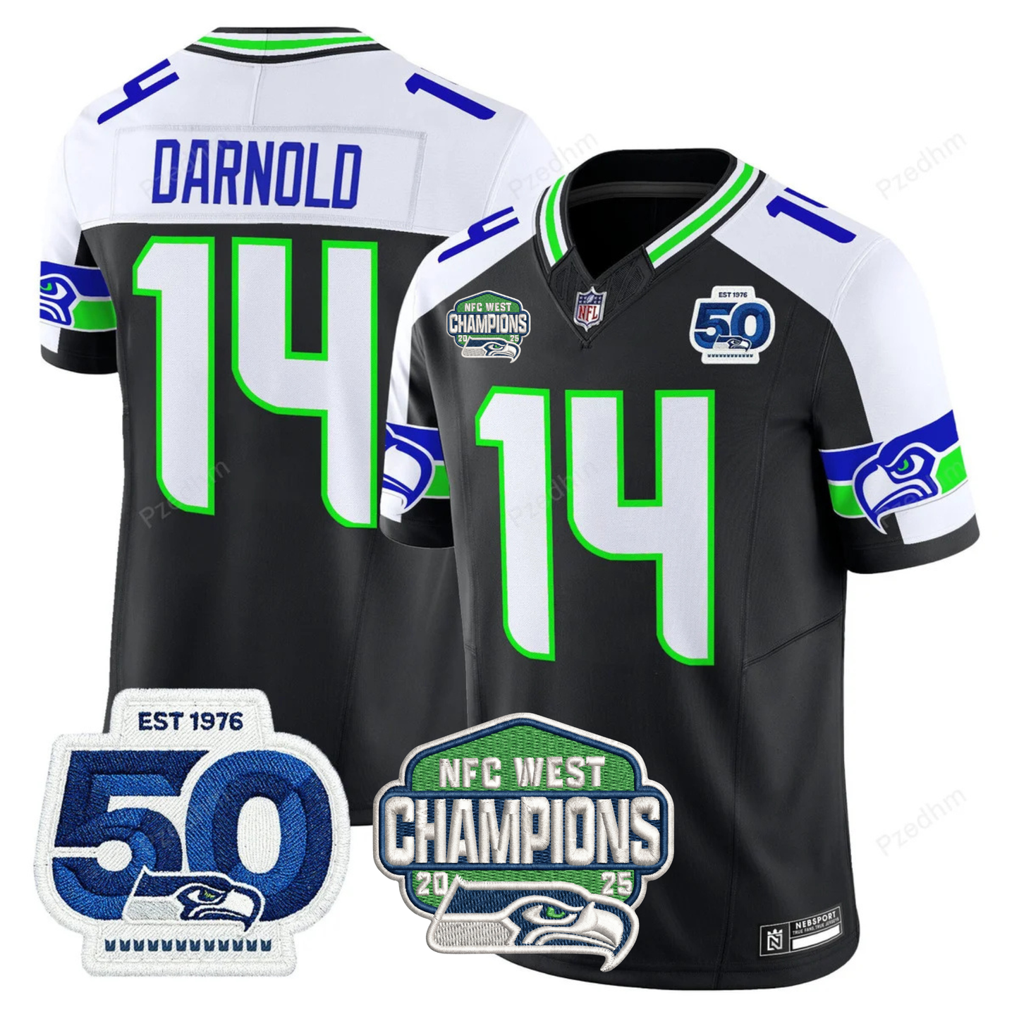 Seattle Seahawks NFC West Division Champions Vapor Limited Jersey V2 - All Stitched