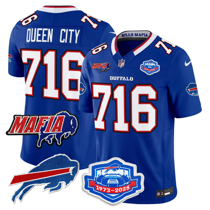BUF 2025 Bills Mafia & Farewell Season Patch Vapor Limited Jersey - All Stitched