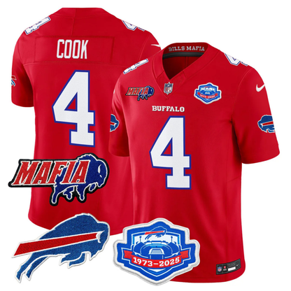BUF 2025 Bills Mafia & Farewell Season Patch Vapor Limited Jersey - All Stitched