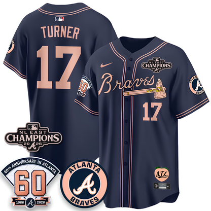 ATL 2026 NL East Champs Peach Edition - Stitched