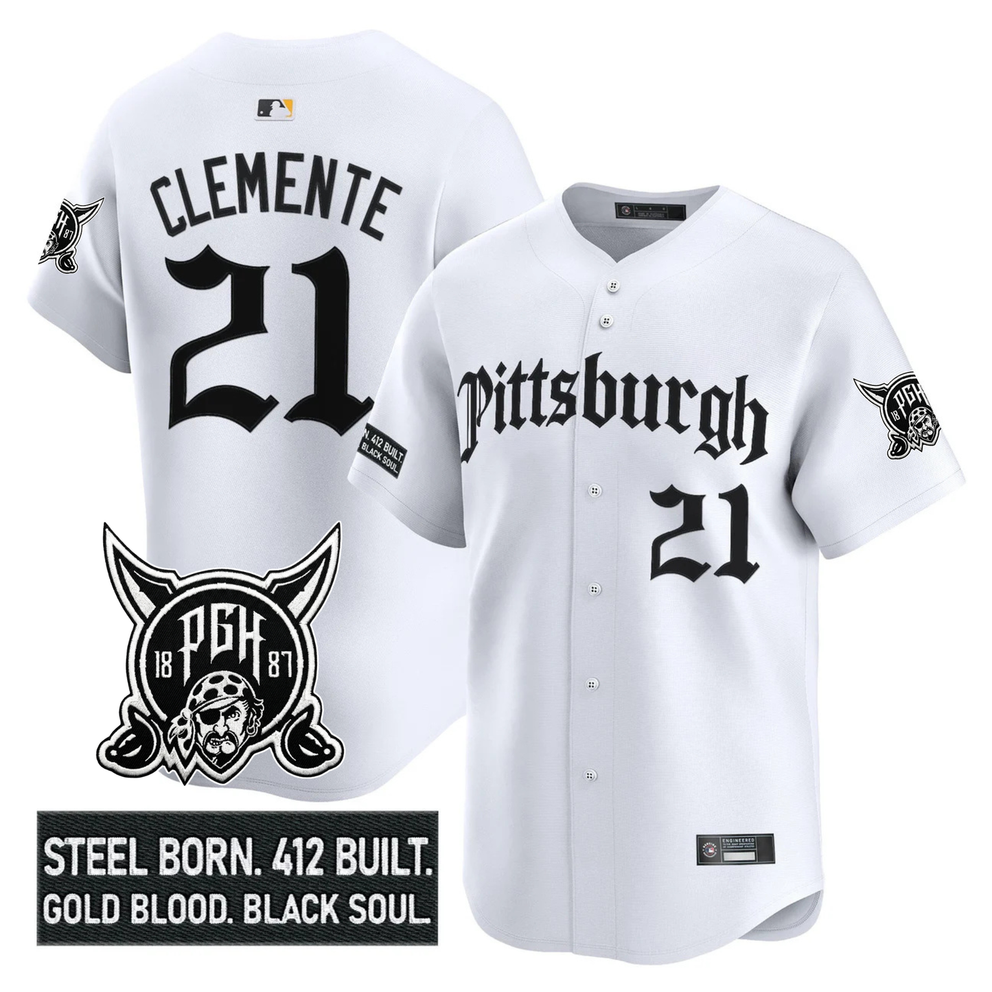 PIT 'Gothic Steel City Edition' Vapor Premier Limited Jersey - All Stitched