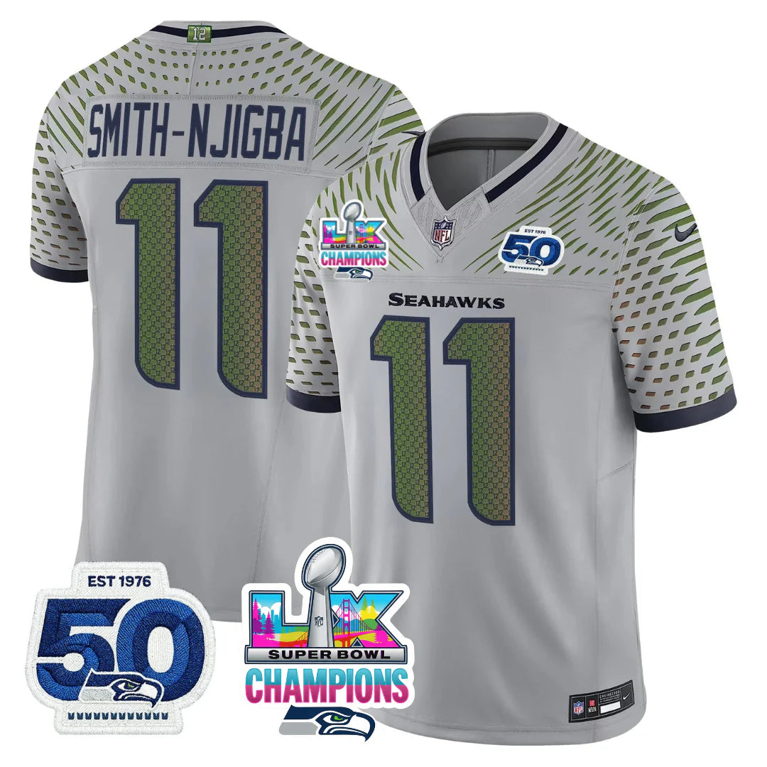 SEA SB LX Game Patch Jersey - All Stitched