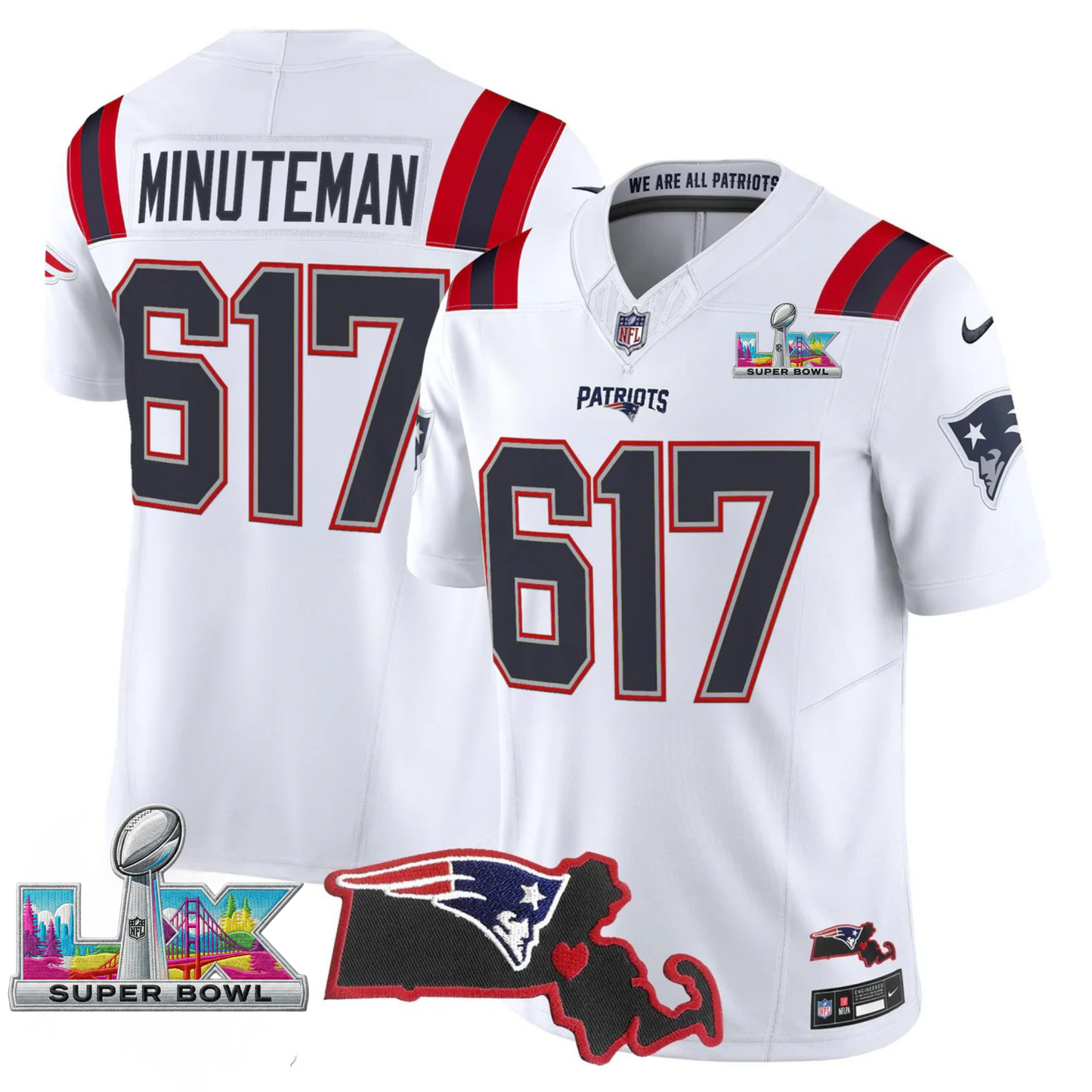 Women's NE SB LX Game Patch Vapor Limited Jersey - All Stitched