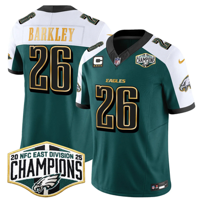 Eagles 2025 NFC East Division Champions Gold Trim Vapor Limited Jersey - All Stitched