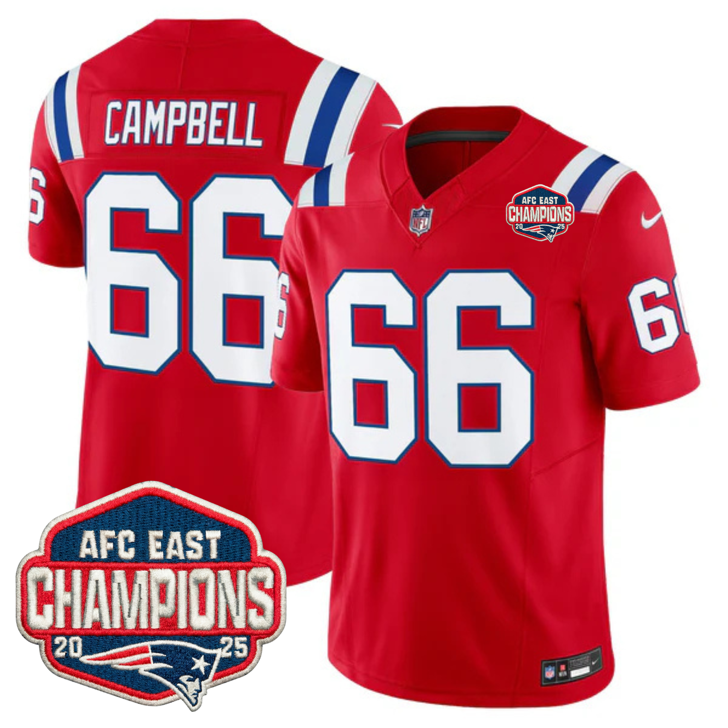 NE AFC East Champions Throwback Vapor Limited Jersey V2 - All Stitched