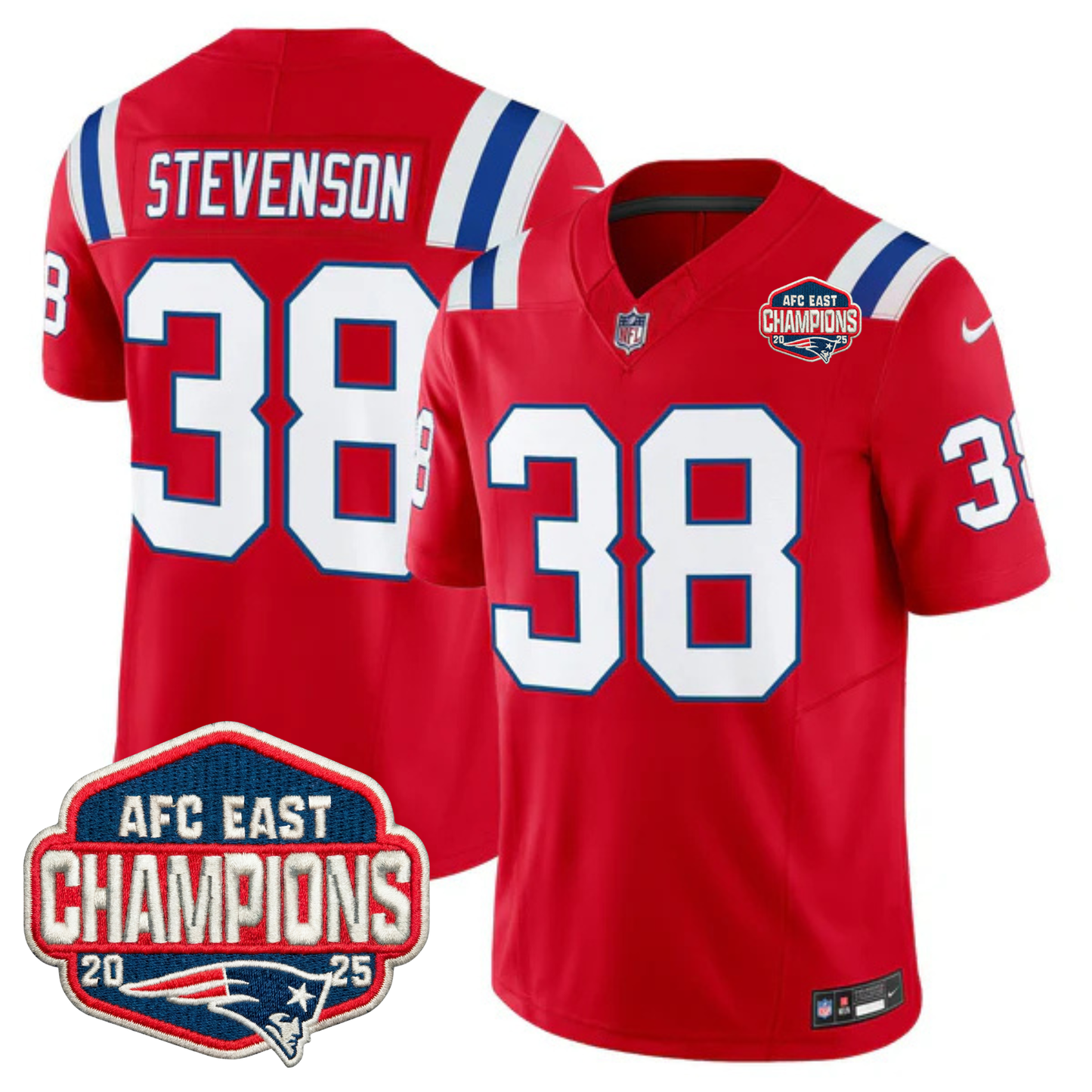 NE AFC East Champions Throwback Vapor Limited Jersey V2 - All Stitched